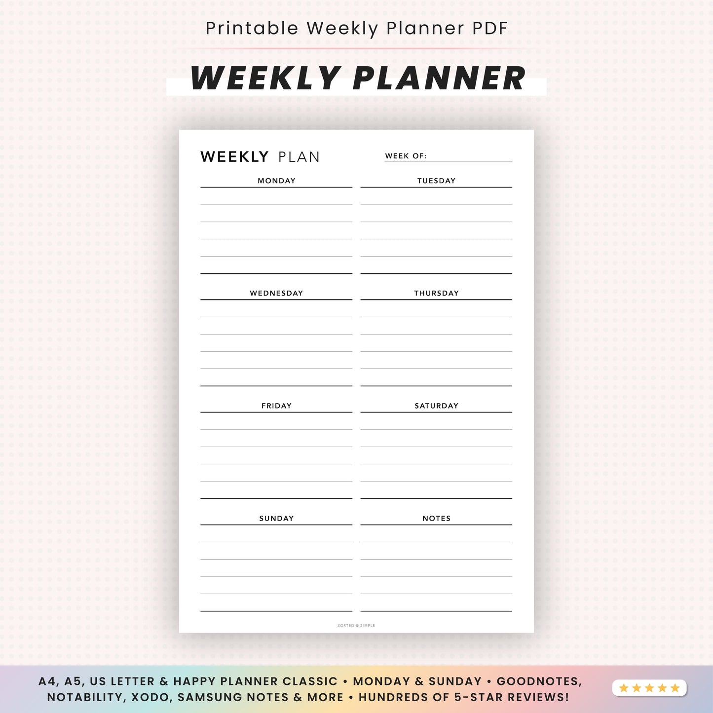 Weekly Planner Printable