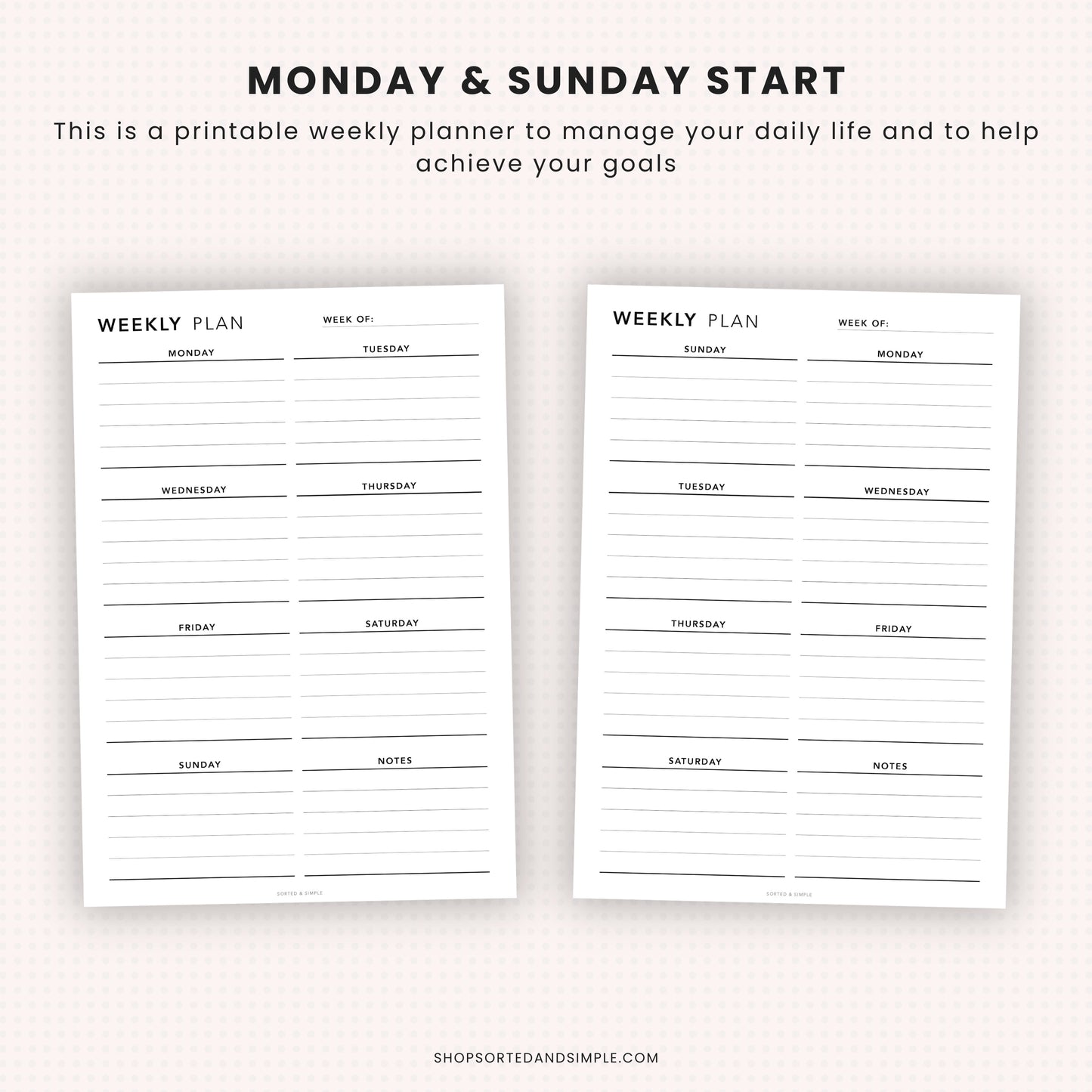 Weekly Planner Printable
