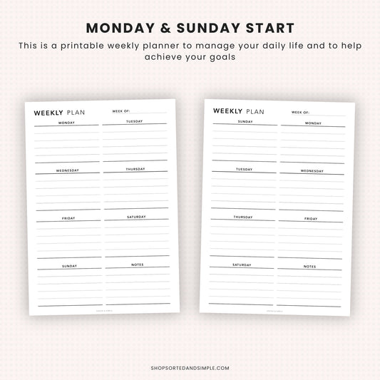 Weekly Planner Printable
