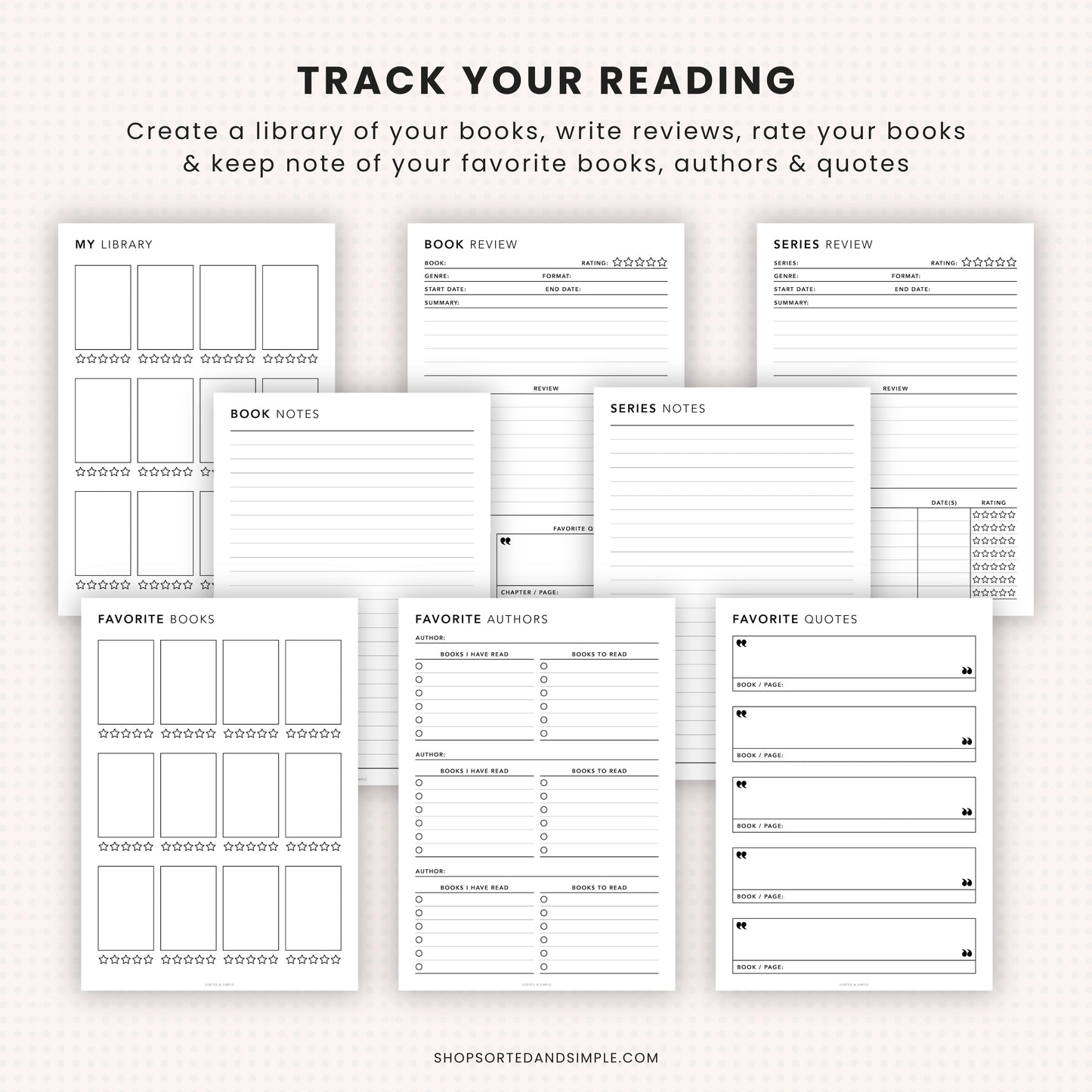 Reading Planner Bundle Printable