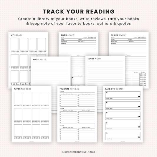 Reading Planner Bundle Printable