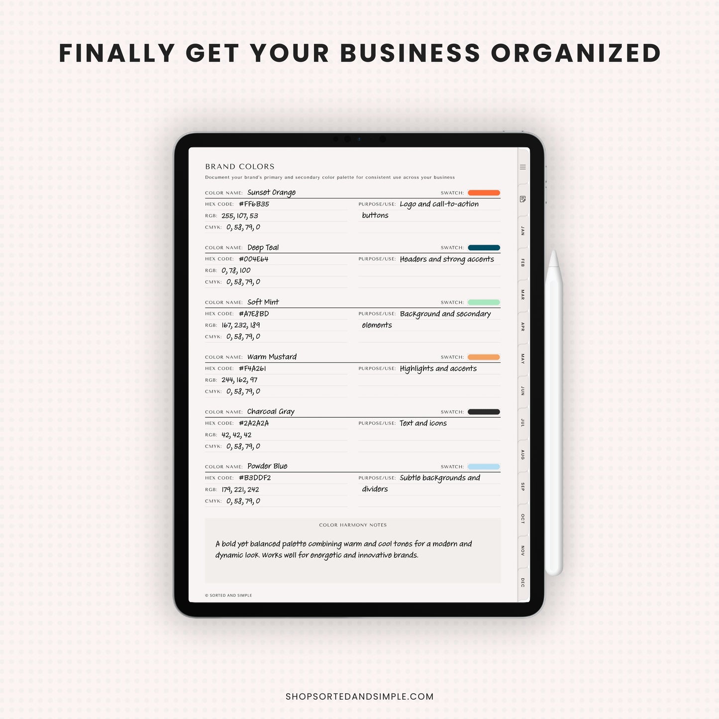 Small Business Digital Planner