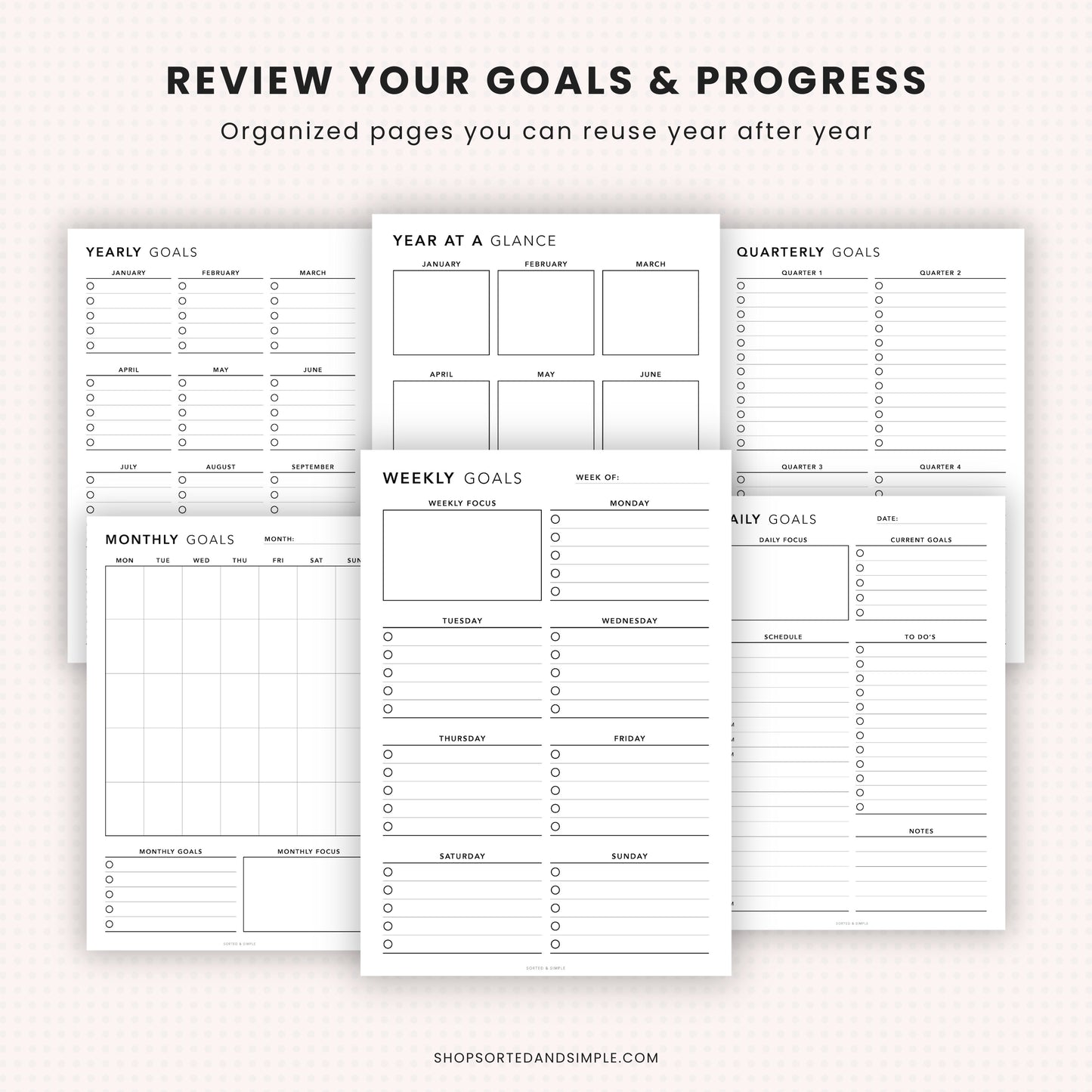 Goal Planner Bundle Printable