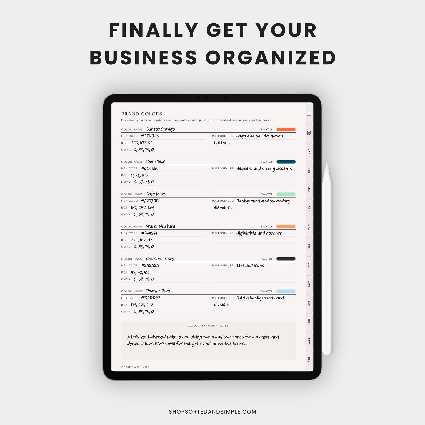 Small Business Digital Planner