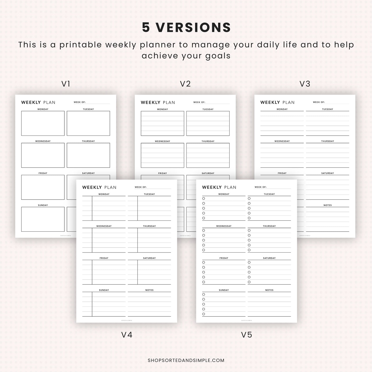 Weekly Planner Printable