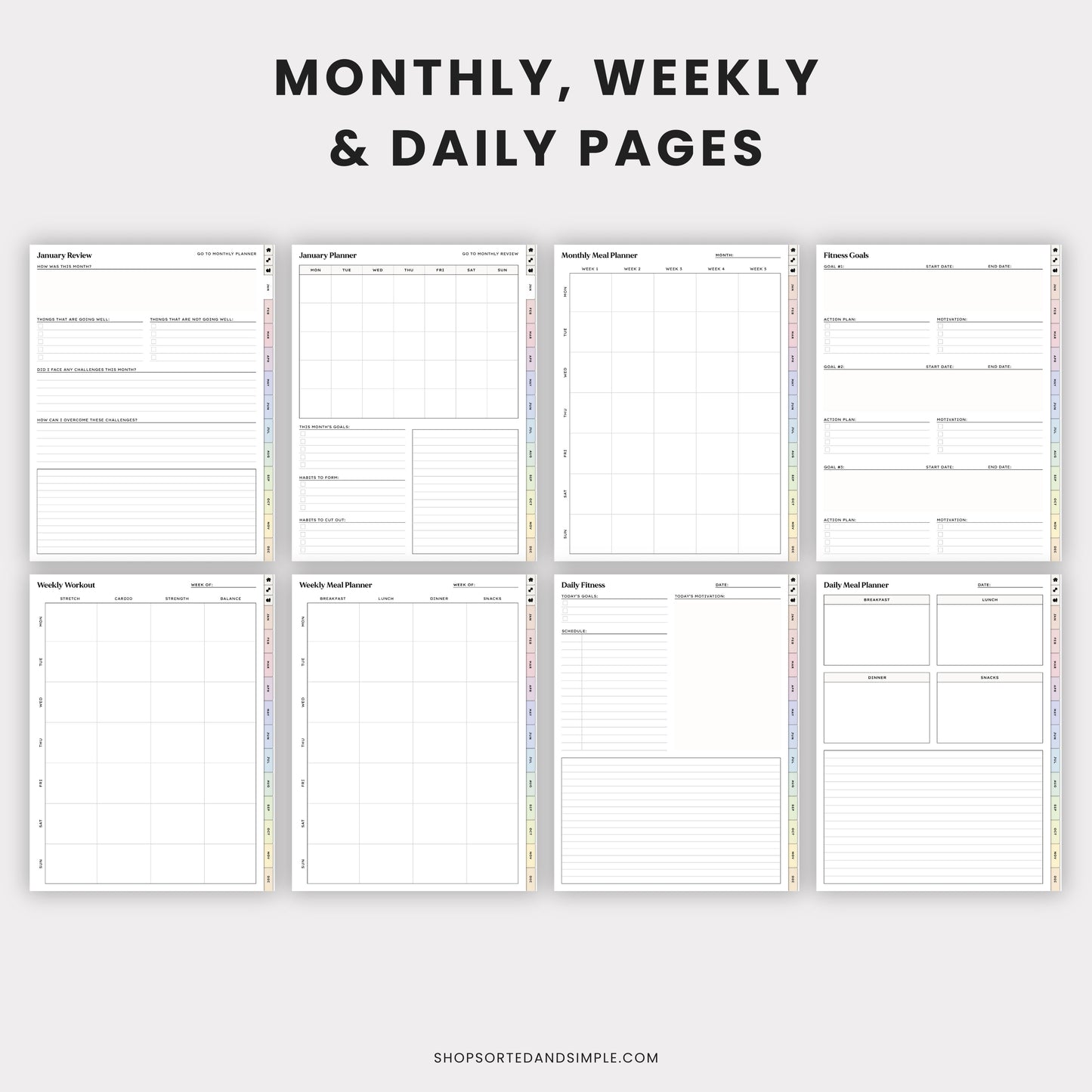 Digital Fitness Planner