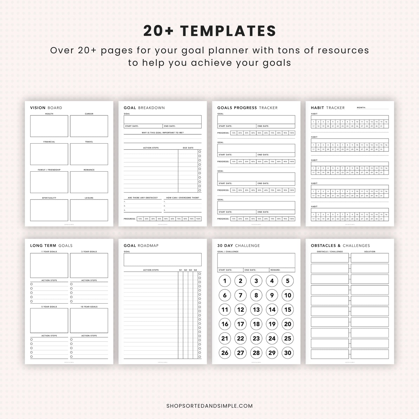 Goal Planner Bundle Printable