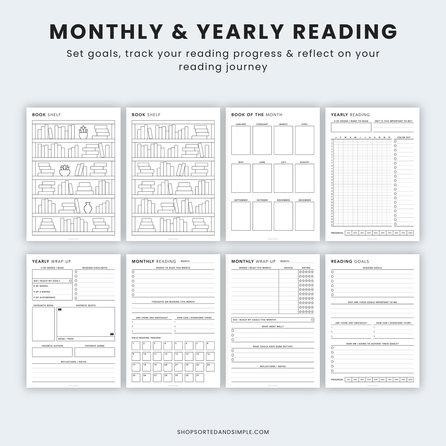 Reading Planner Bundle Printable