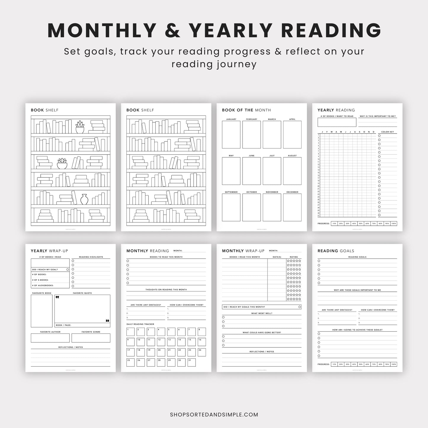 Reading Planner Bundle Printable