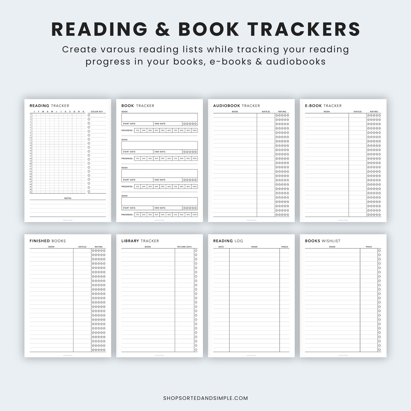 Reading Planner Bundle Printable
