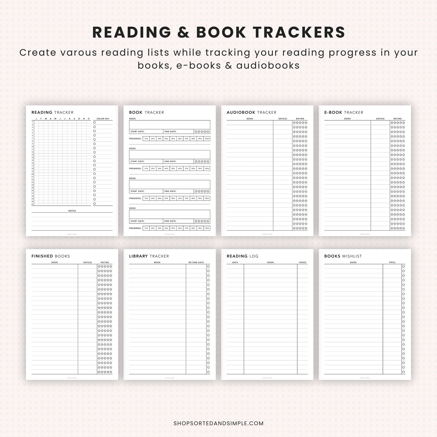 Reading Planner Bundle Printable