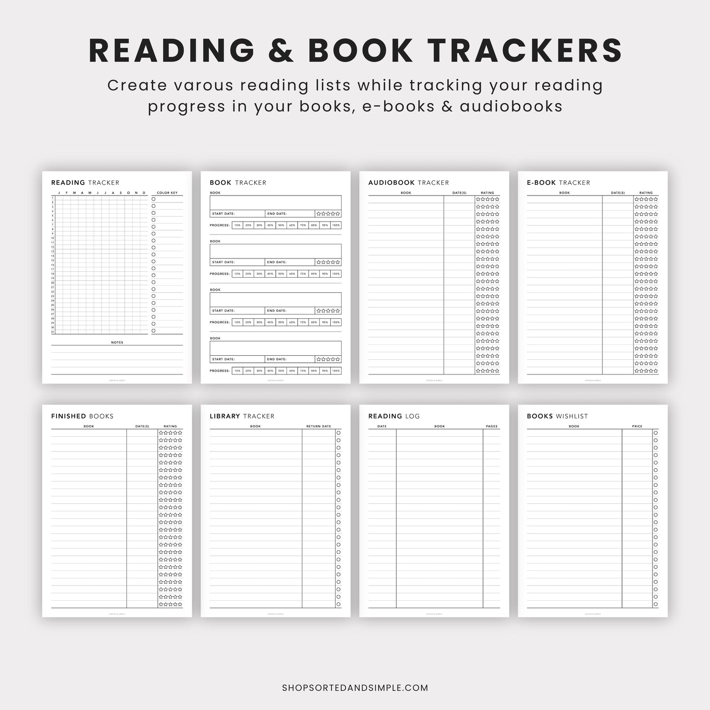 Reading Planner Bundle Printable