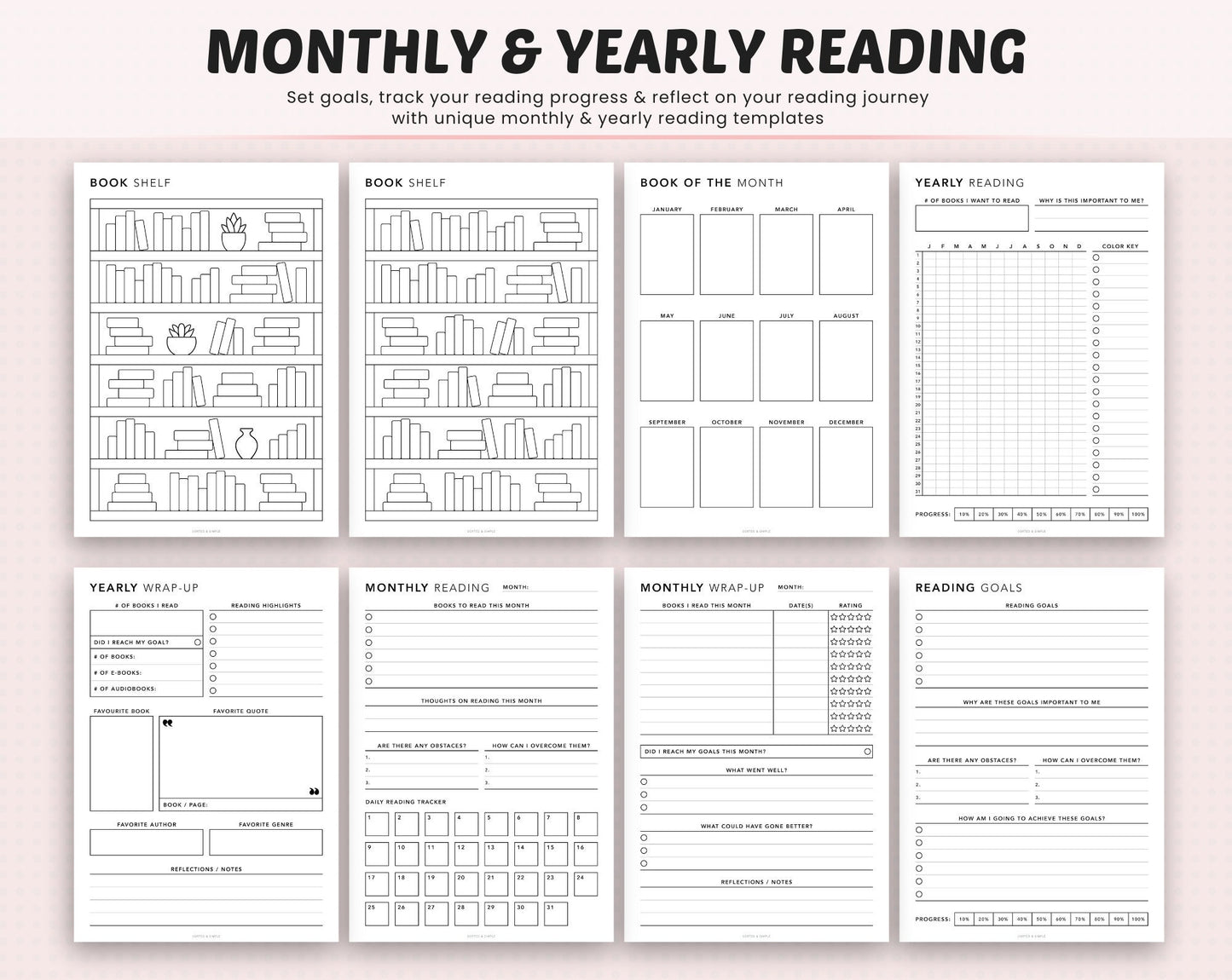 Reading Planner Bundle Printable