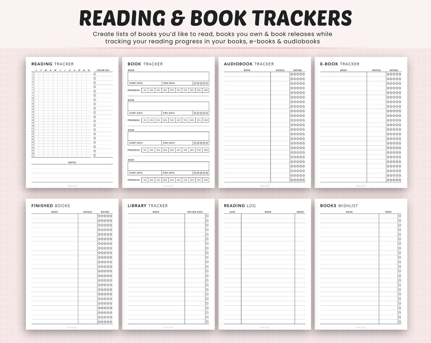Reading Planner Bundle Printable
