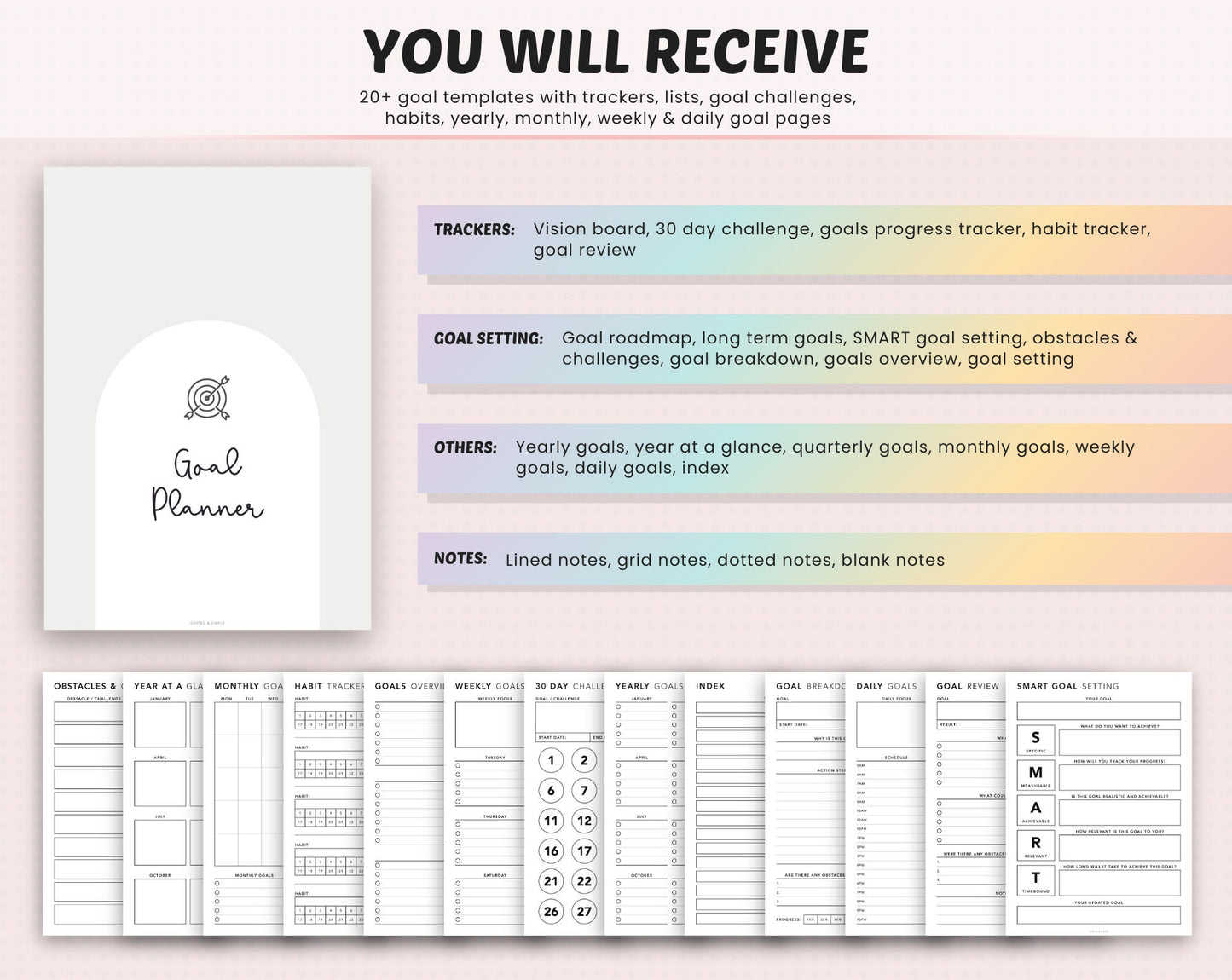 Goal Planner Bundle Printable