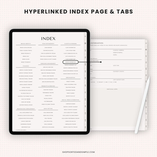 Small Business Digital Planner