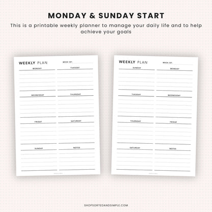 Weekly Planner Printable