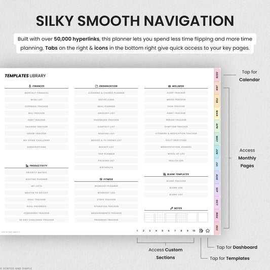2026 Digital Planner: All-in-One Hyperlinked PDF