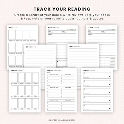 Reading Planner Bundle Printable