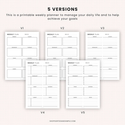 Weekly Planner Printable