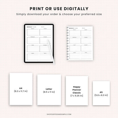 Weekly Planner Printable