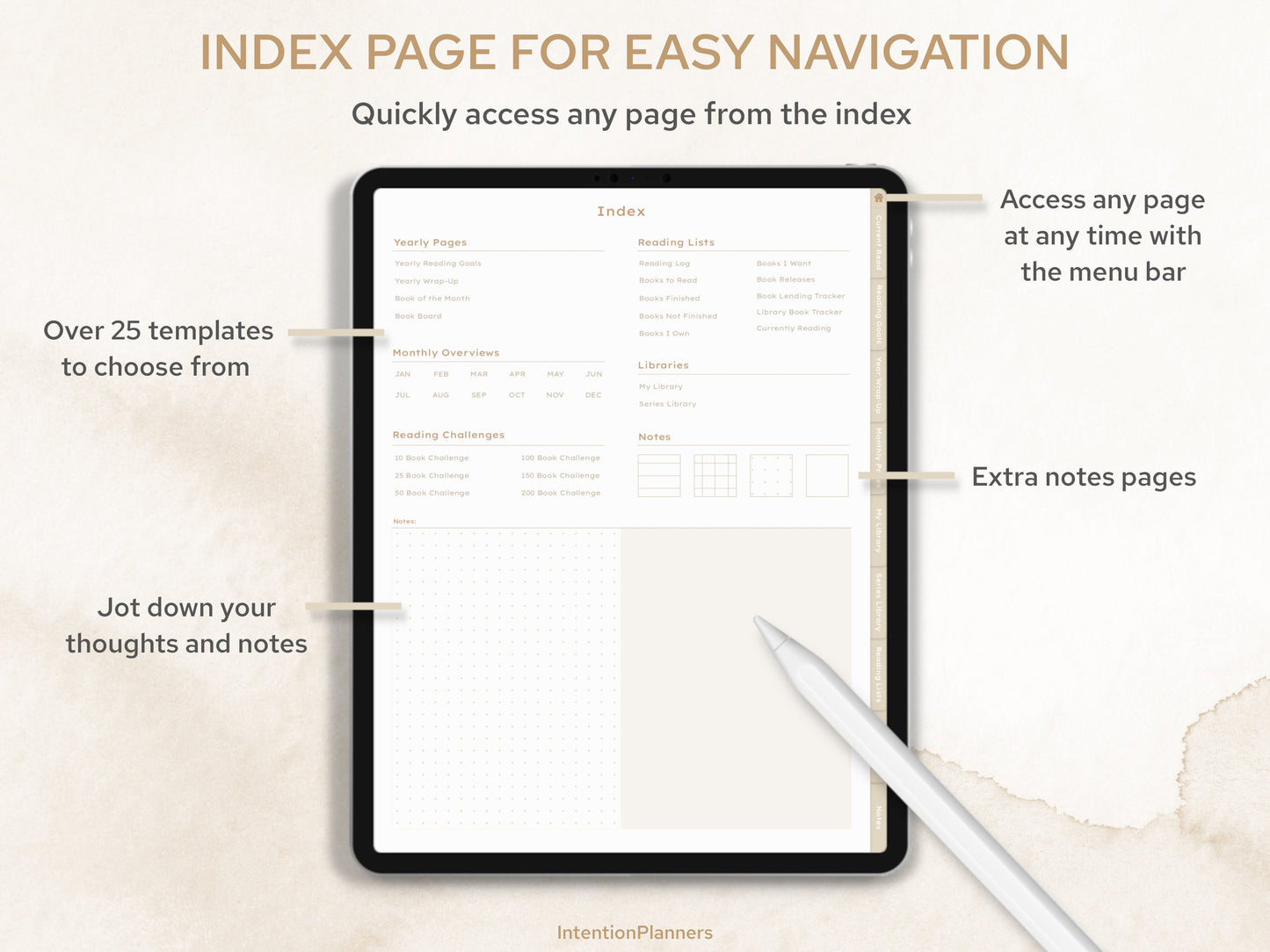 The interior pages are showcased on a tablet highlighting its digital format.