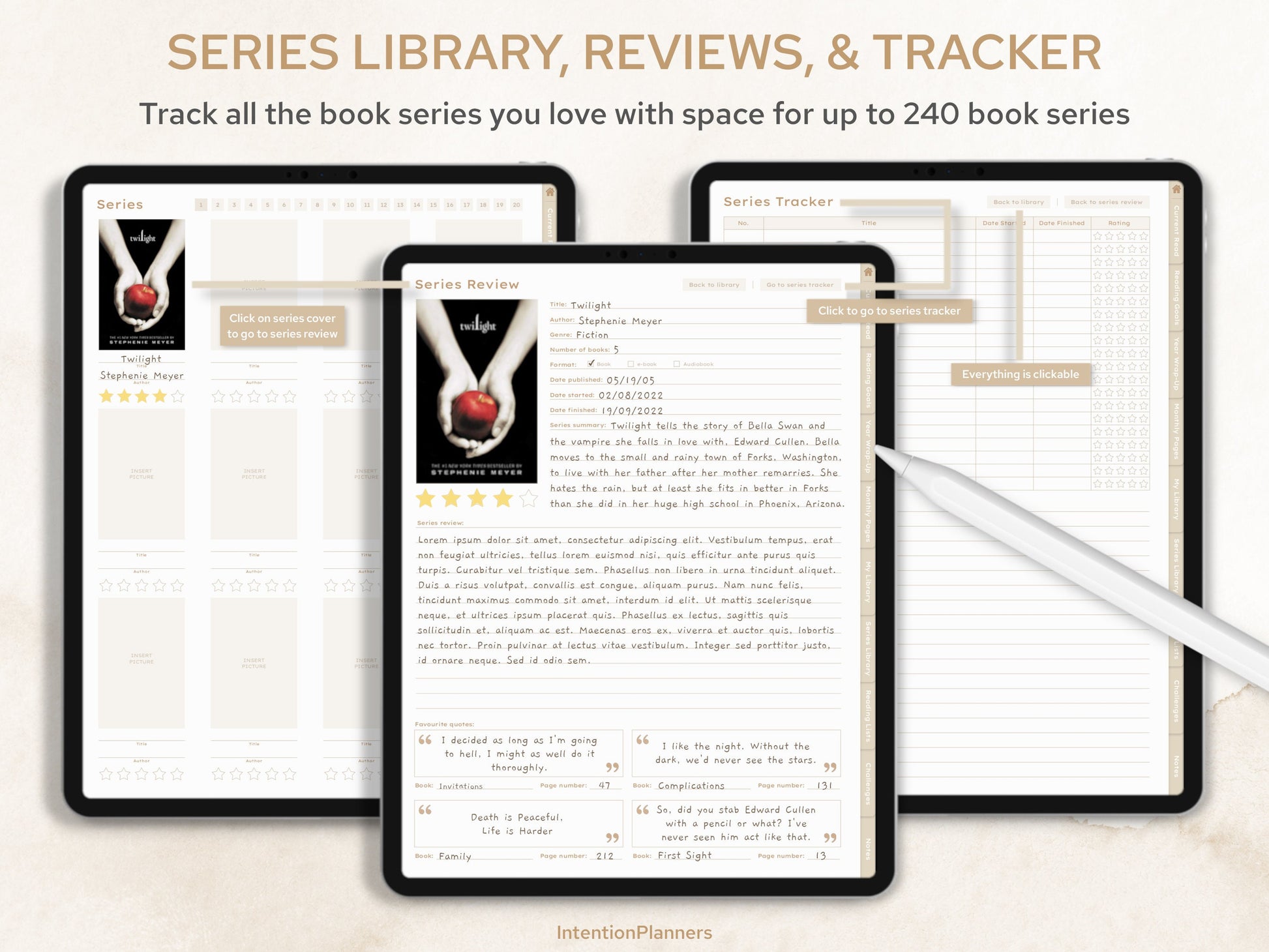 The image shows you can track book series.