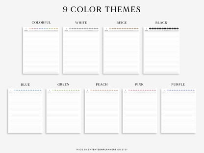 The journal features a clean, minimalist design with soft pastel colors.
