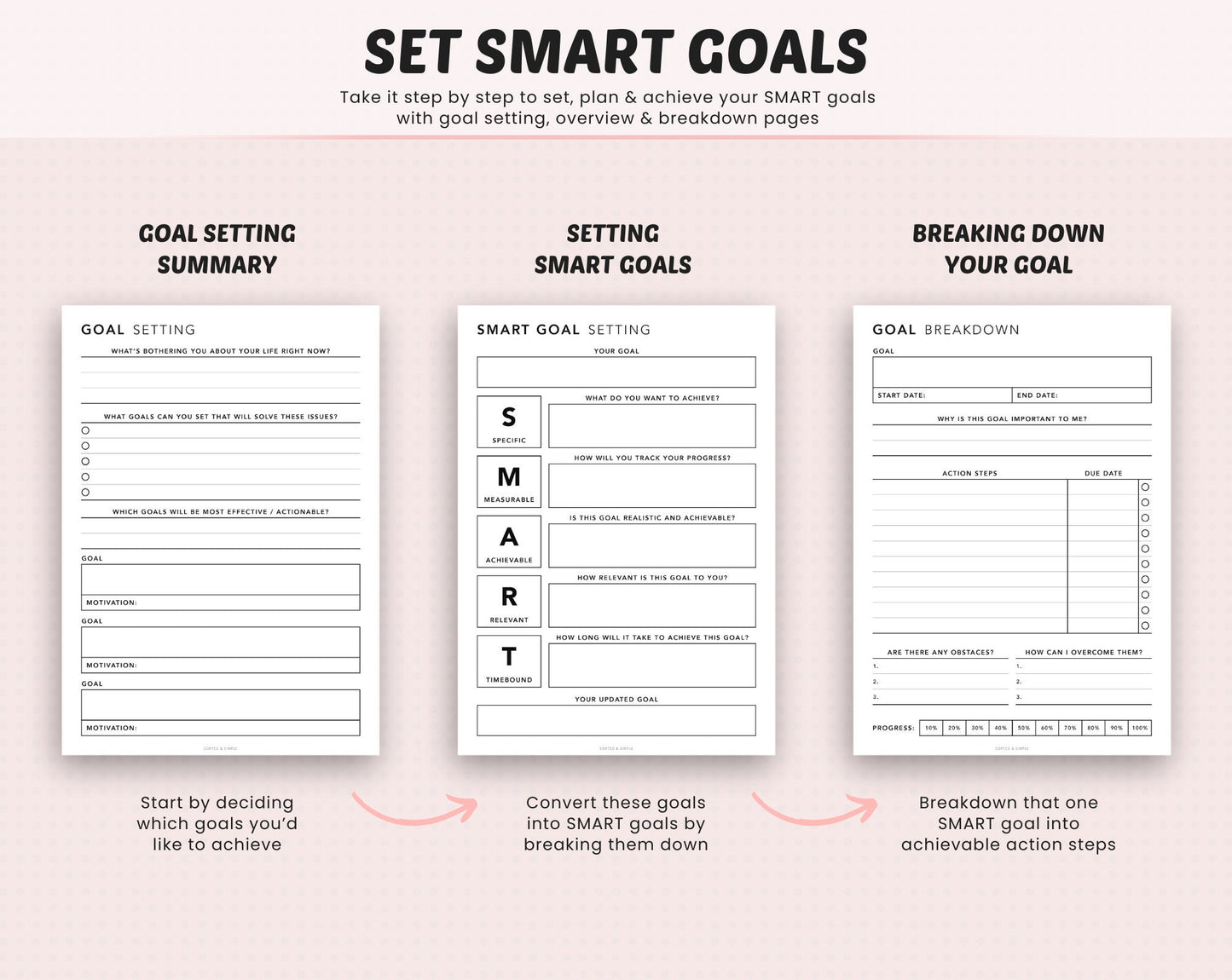 Goal Planner Bundle Printable