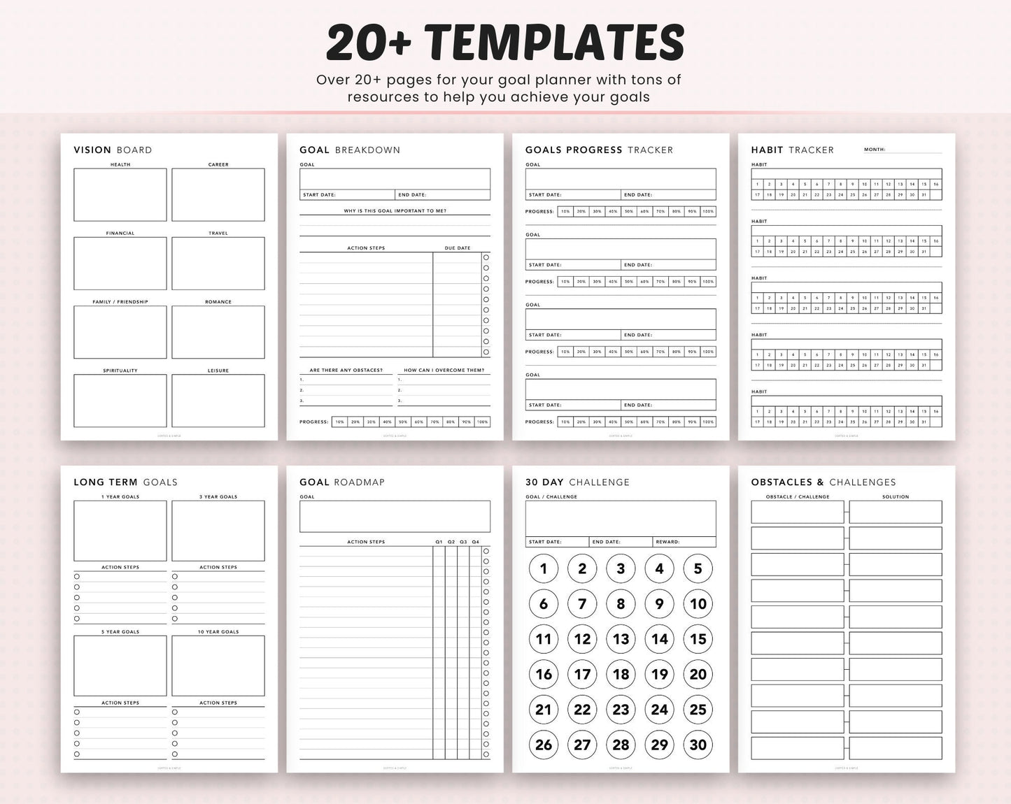 Goal Planner Bundle Printable