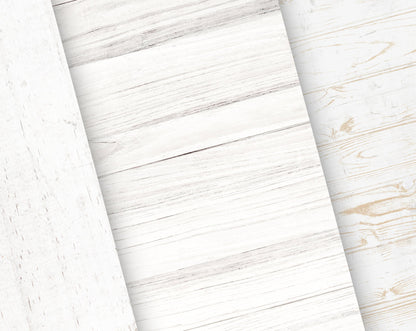White Wood Textures Digital Backgrounds