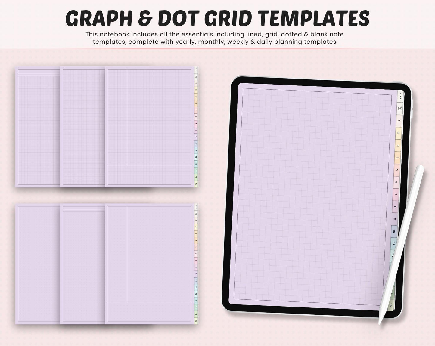 The images show the different note templates.