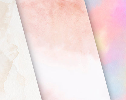 Watercolor Textures Digital Backgrounds