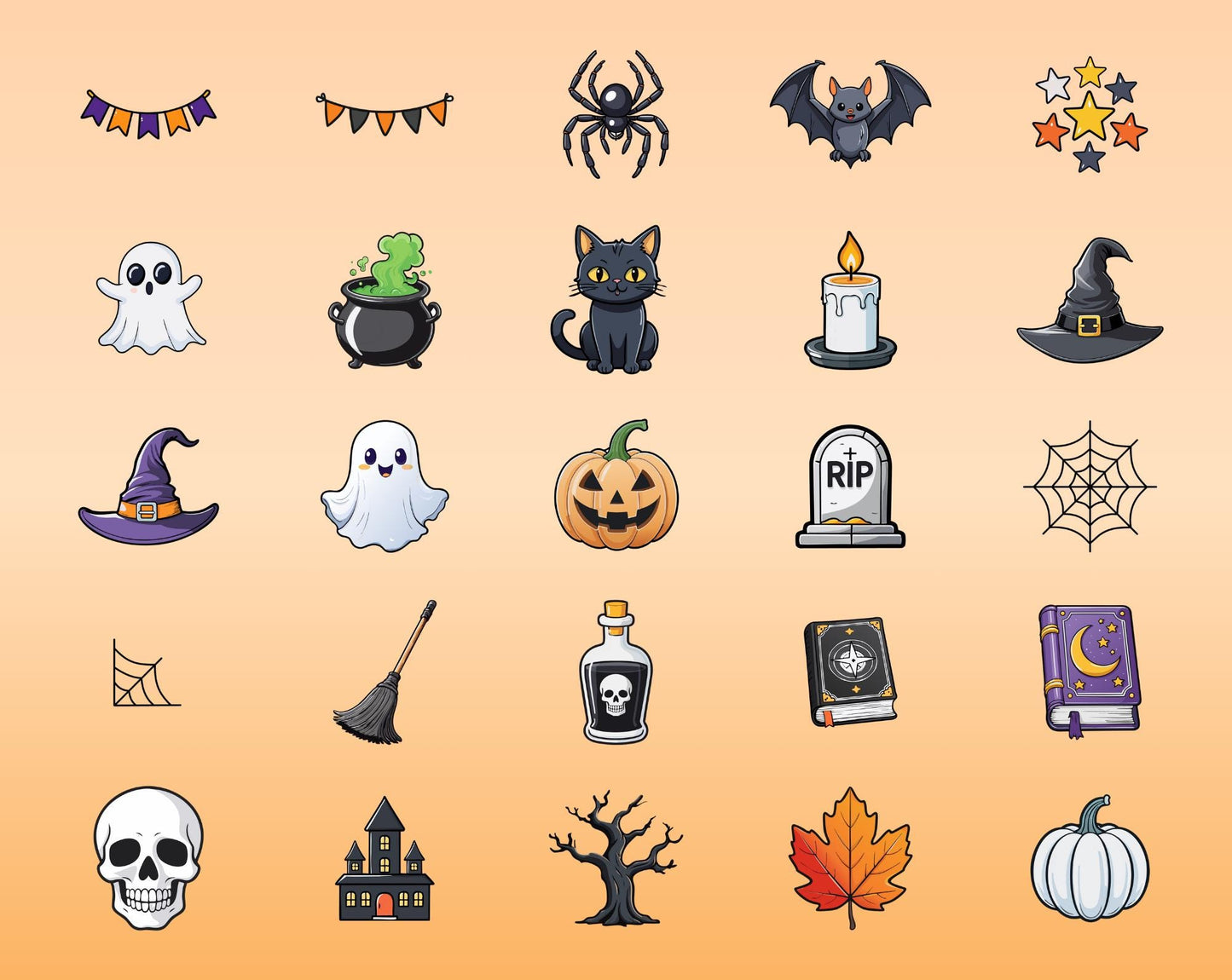 Halloween October Digital Planner Stickers