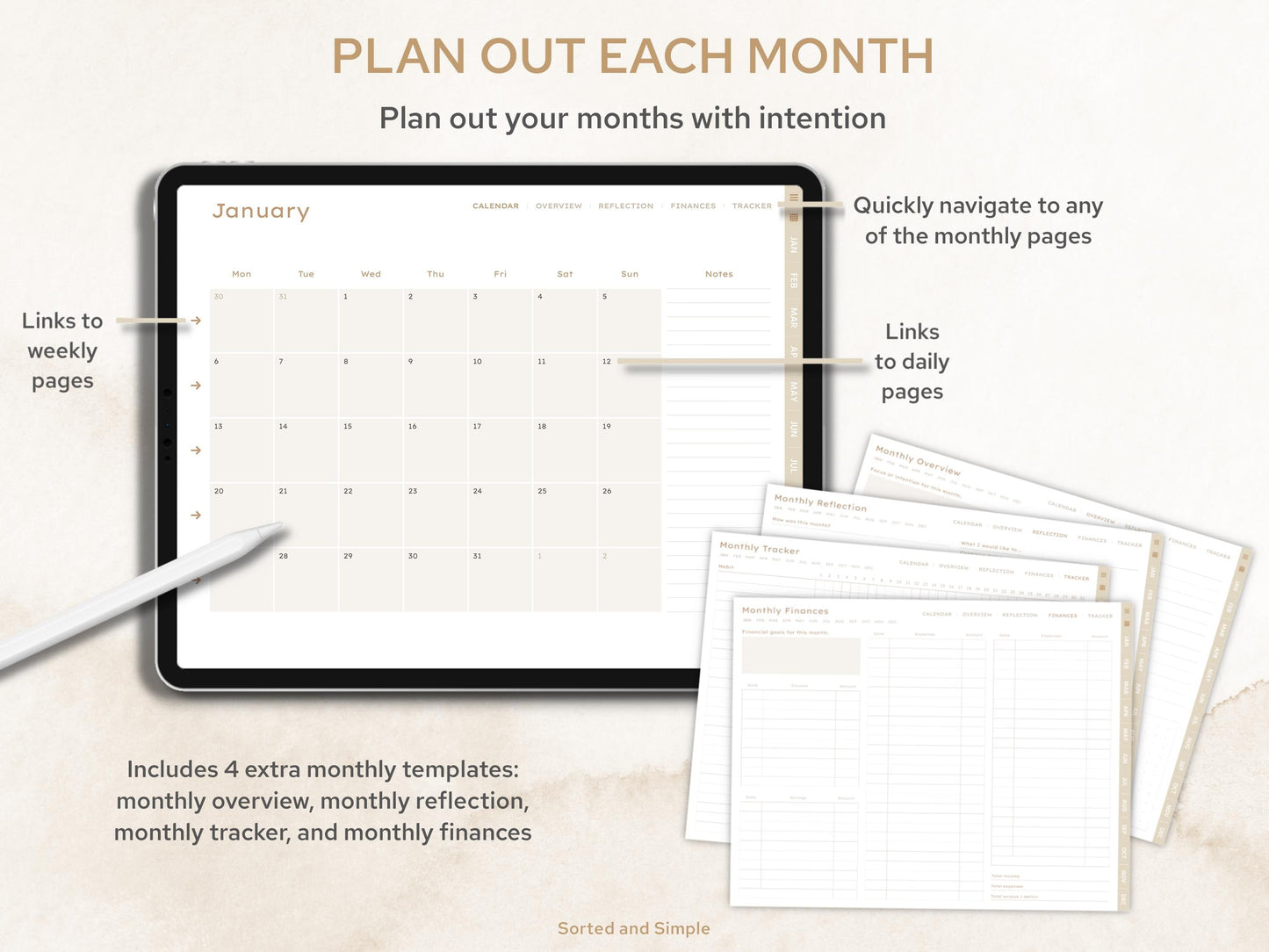 2025 All In One Minimalist Digital Planner