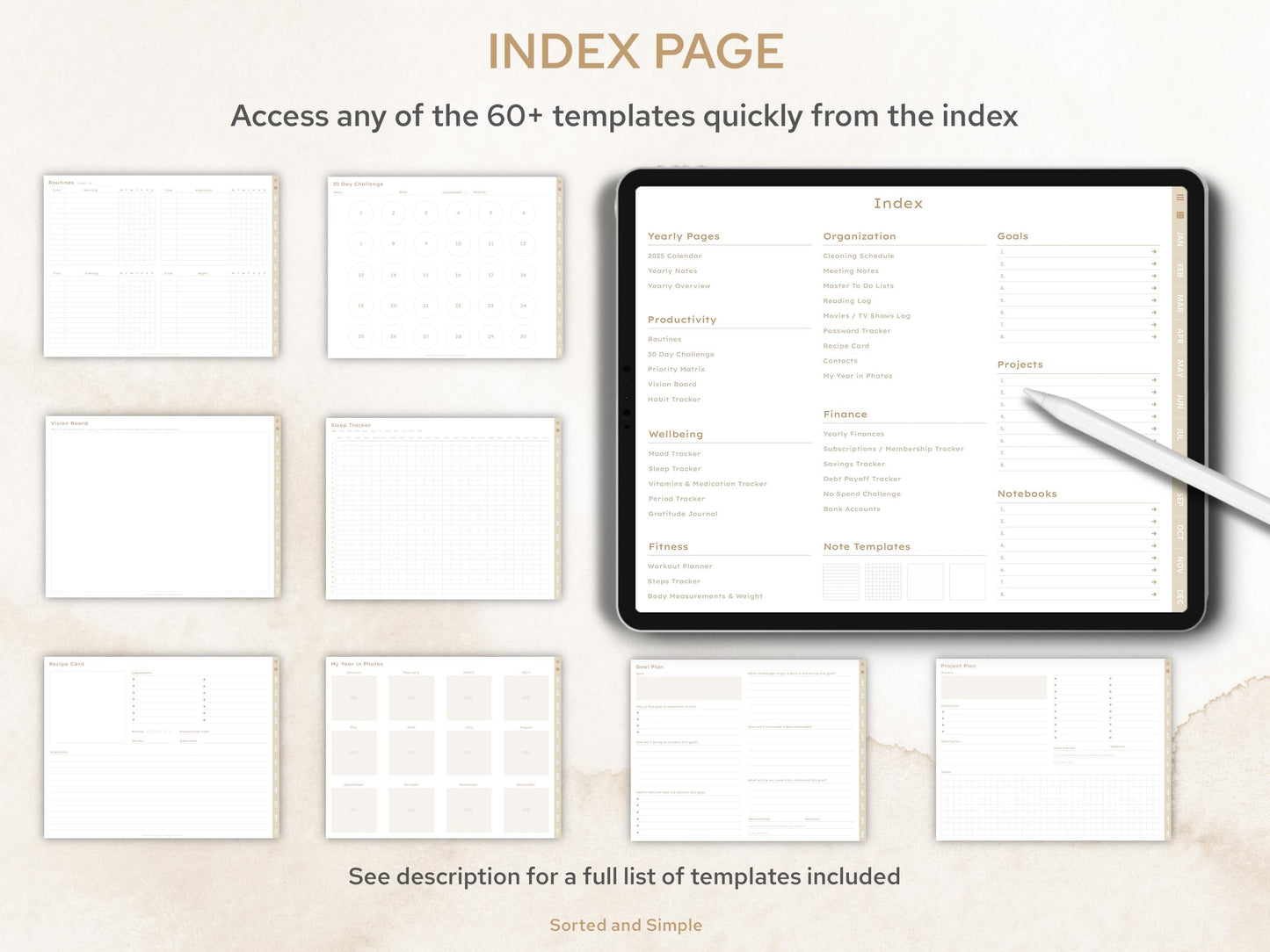 2025 All In One Minimalist Digital Planner