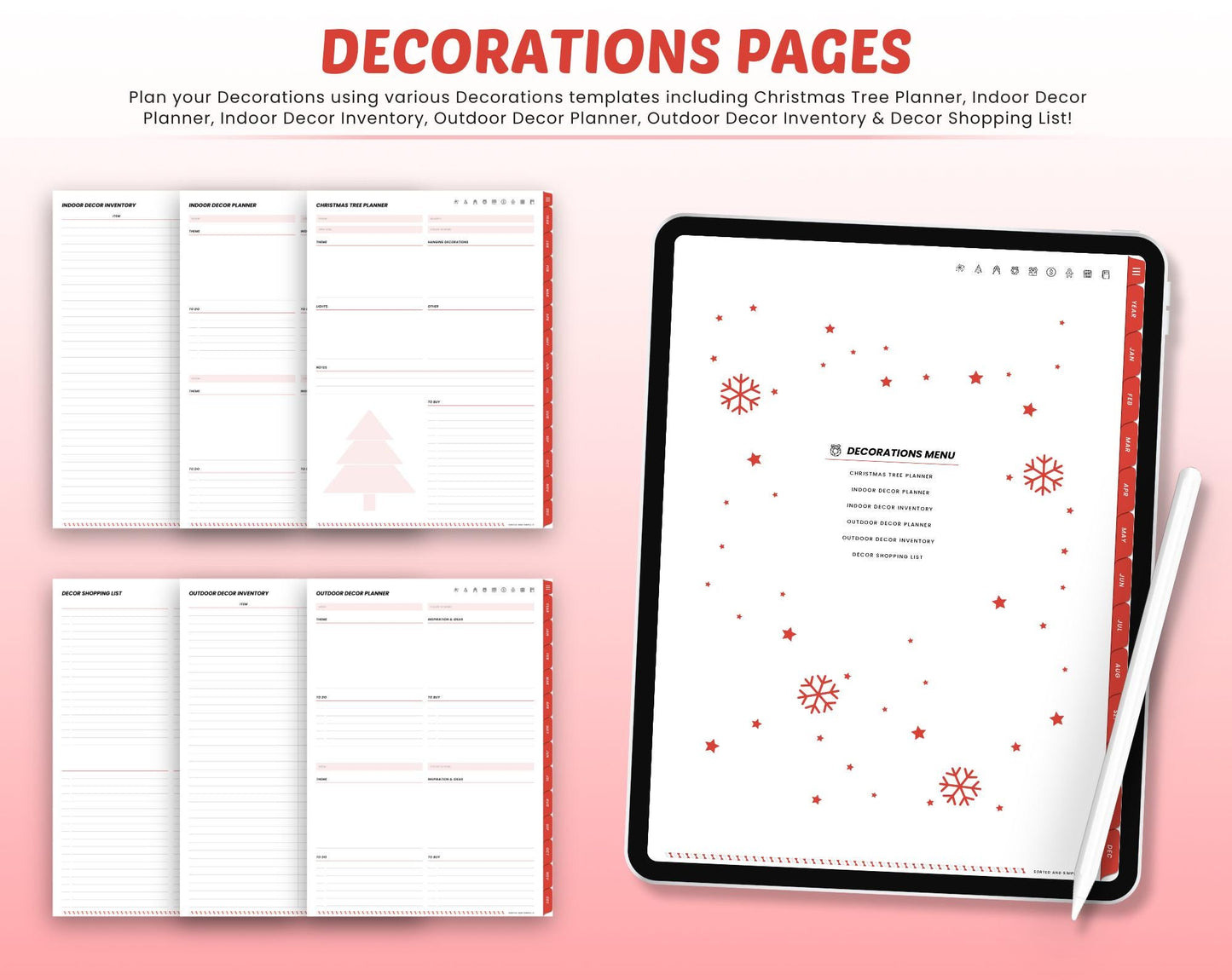 Digital Christmas Planner with Festive Templates