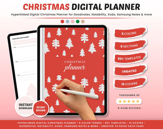 Digital Christmas Planner with Festive Templates